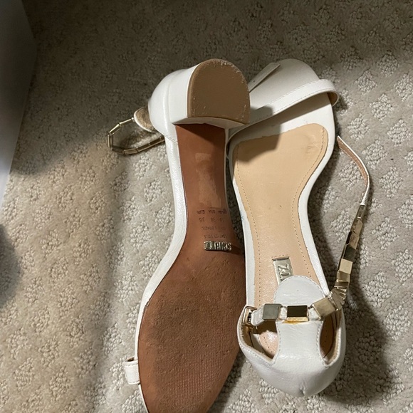 SCHUTZ White Ankle Strap Heels - Picture 5 of 5